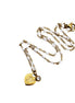 N Heart Lock Charm Necklace