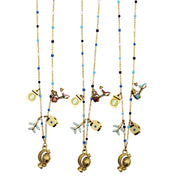 Colorful Travel Multi Charm Necklace