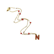 Red Enamel N Necklace