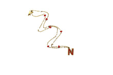 Load image into Gallery viewer, Red Enamel N Necklace
