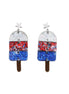 Popsicle Earrings, Popsicle Jewelry, Patriotic Popsicle Earrings, 4th of July Earrings, Summer Earrings, 4th of July Jewelry, Summer Jewelry