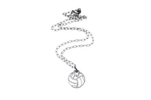 Load image into Gallery viewer, Silver Volleyball Necklace
