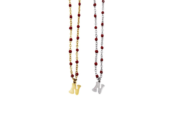 Retro N Charm Necklace