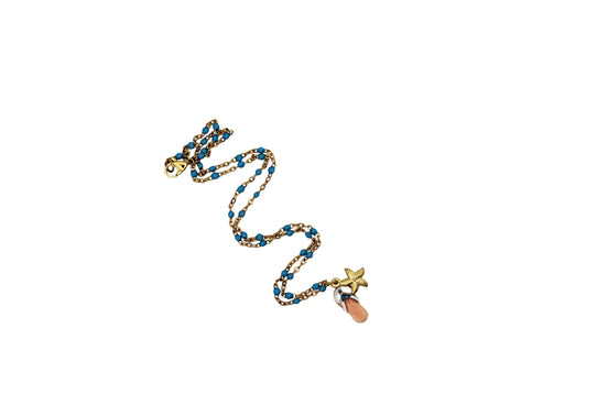 Enamel Flip Flop Charm Necklace