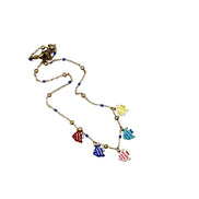 Colorful Fish Enamel Charm Necklace