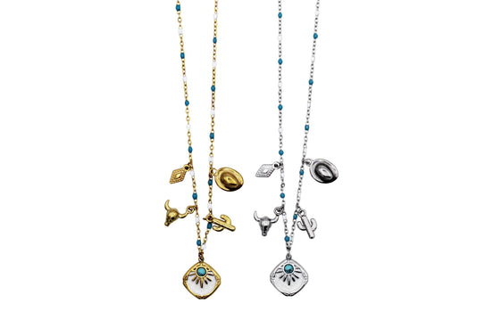 Western Multi Charm Necklace