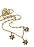 Gold Multicolor Rhinestone Flower Necklace