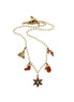 Rhinestone Christmas Multi Charm Necklace