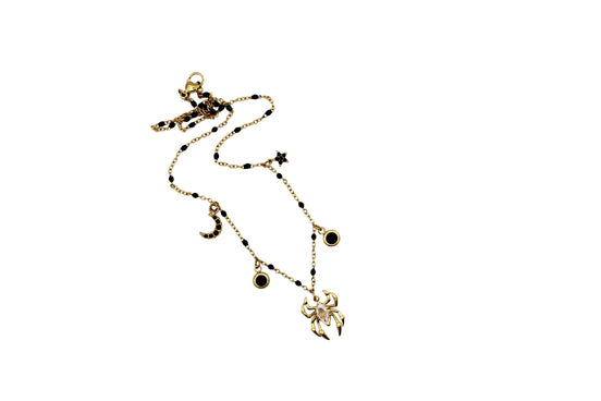Spider Multi Charm Necklace