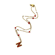 Red Enamel N Necklace