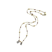 Gold Rhinestone NE Necklace