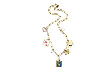 Load image into Gallery viewer, Gold Fruit Stamp Multi Charm Necklace
