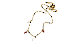 Load image into Gallery viewer, Red &amp; White Lightning Necklace
