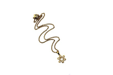 Load image into Gallery viewer, Gold Flower Rhinestone Necklace
