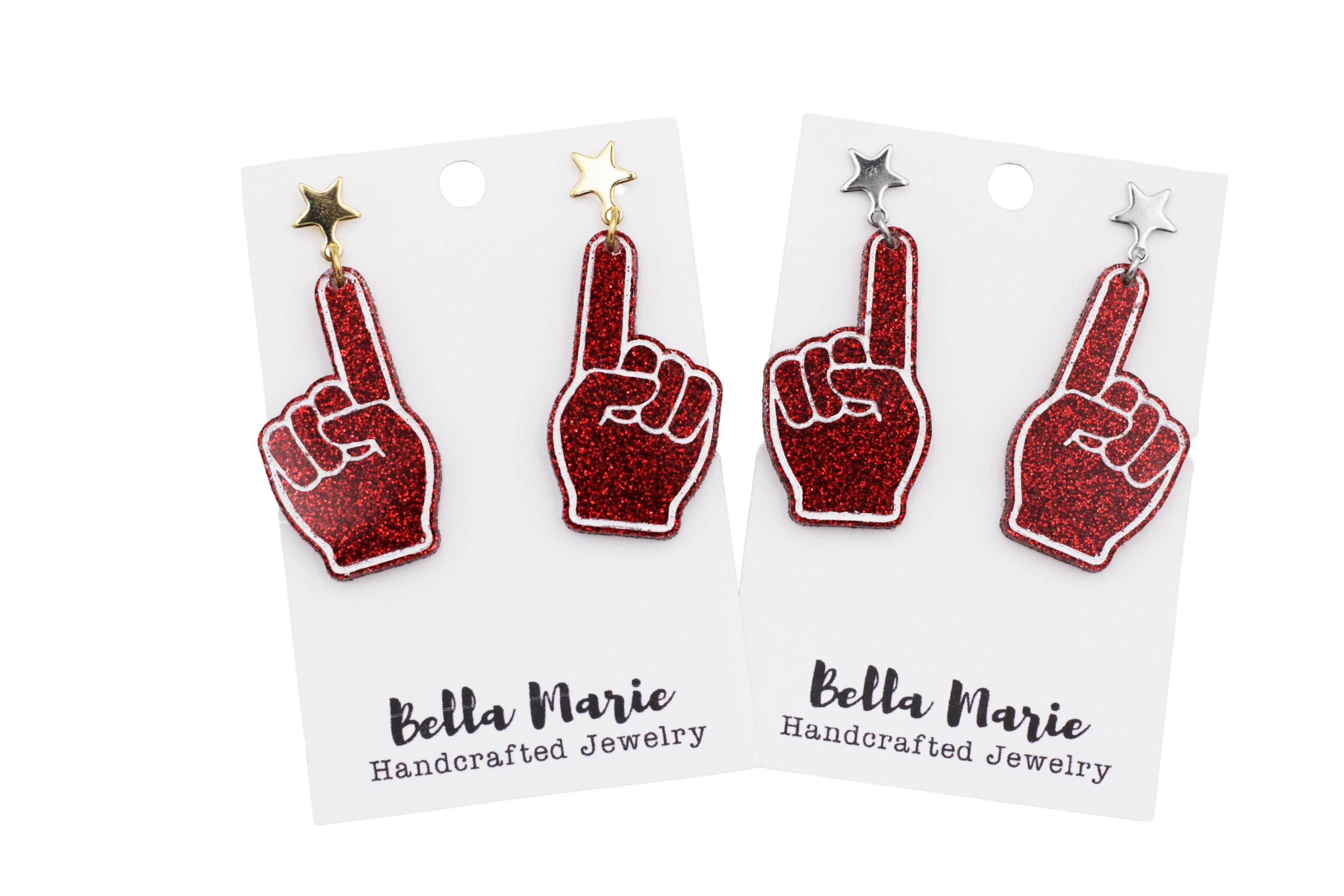 Foam Finger Earrings