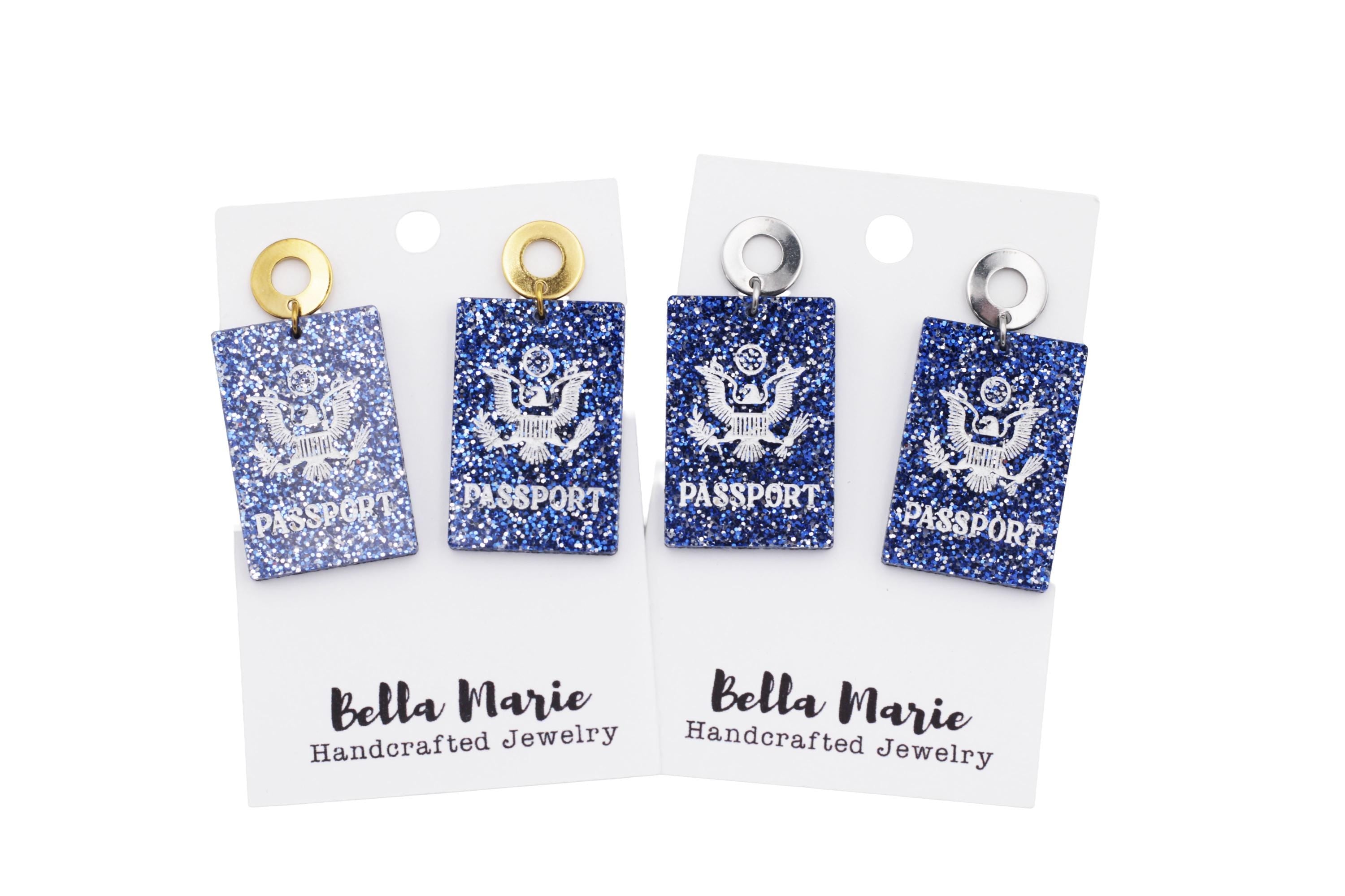 Passport Earrings