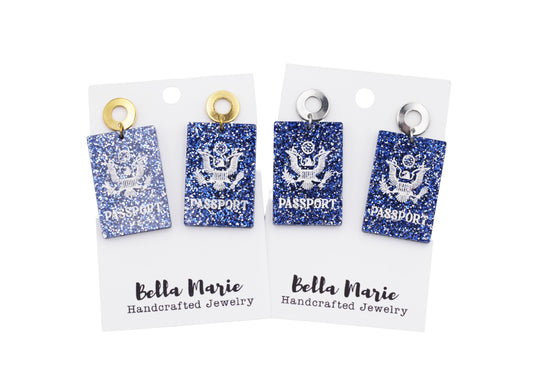 Passport Earrings
