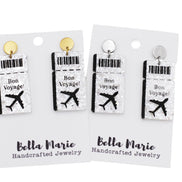 Travel Boarding Pass Earrings