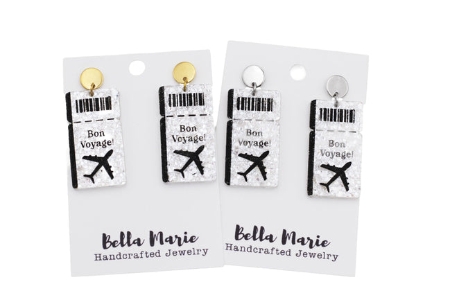 Travel Boarding Pass Earrings