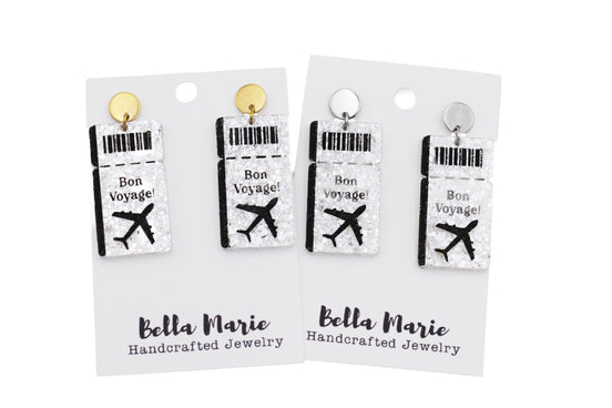 Travel Boarding Pass Earrings