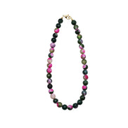 Pink & Green Dyed Agate Bead Necklace