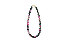 Load image into Gallery viewer, Pink &amp; Green Dyed Agate Bead Necklace
