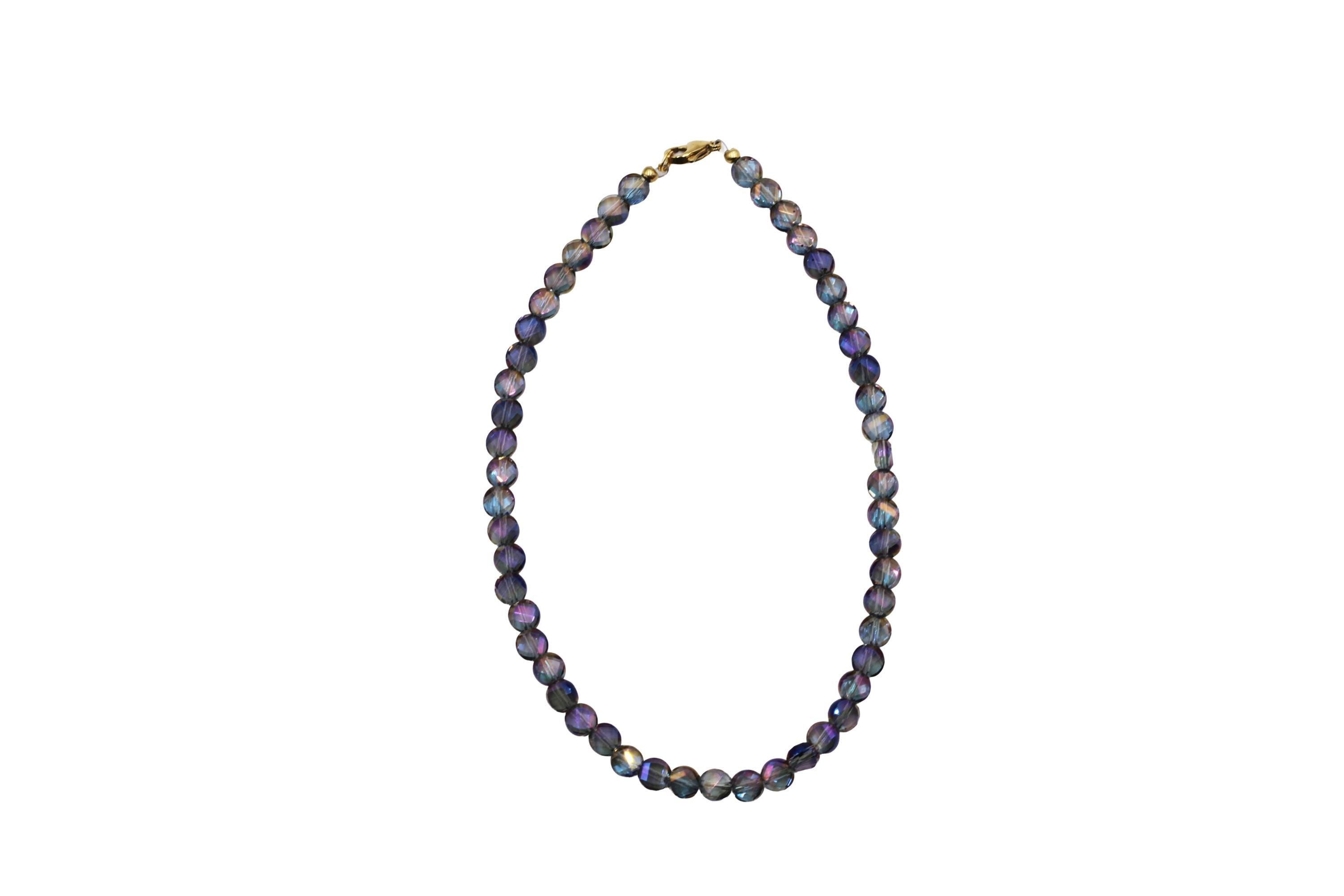 Purple Faceted Bead Necklace
