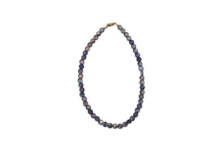 Purple Faceted Bead Necklace
