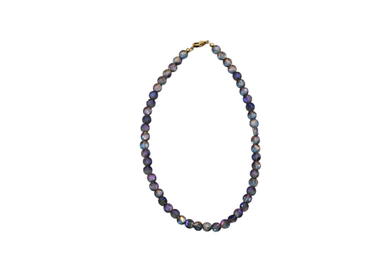 Purple Faceted Bead Necklace