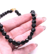Black Faceted Bead Necklace
