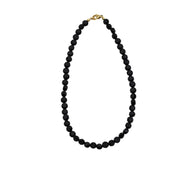 Black Faceted Bead Necklace