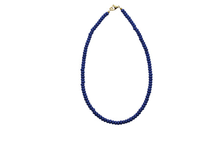 Blue Rondelle Bead Necklace