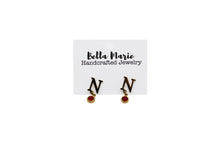 Load image into Gallery viewer, Gold N Red Rhinestone Earrings
