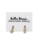Gold Rhinestone NE Earrings