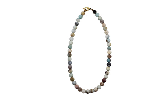 Matte Amazonite Bead Necklace