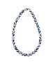 Blue & White Dyed Agate Bead Necklace