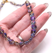 Purple Faceted Bead Necklace