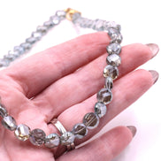 Olive Green Faceted Bead Necklace
