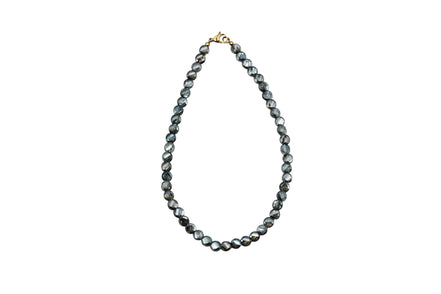 Olive Green Faceted Bead Necklace
