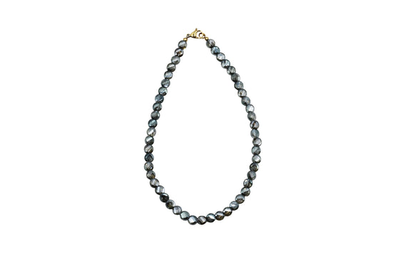Olive Green Faceted Bead Necklace