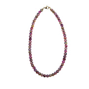 Purple Marbled Bead Necklace