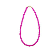 Bright Pink Beaded Necklace