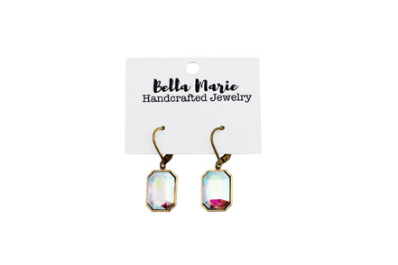 Rectangle Rhinestone Earrings
