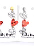 Volleyball Triple Heart Earrings