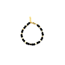 Load image into Gallery viewer, Black &amp; Gold Arrow Beaded Bracelet
