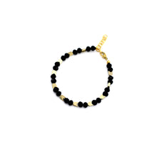 Load image into Gallery viewer, Black &amp; Gold Arrow Beaded Bracelet
