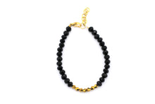 Load image into Gallery viewer, Black &amp; Gold Beaded Bracelet
