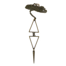 Load image into Gallery viewer, Bronze Double Triangle Necklace
