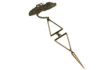 Load image into Gallery viewer, Bronze Double Triangle Necklace
