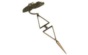 Bronze Double Triangle Necklace